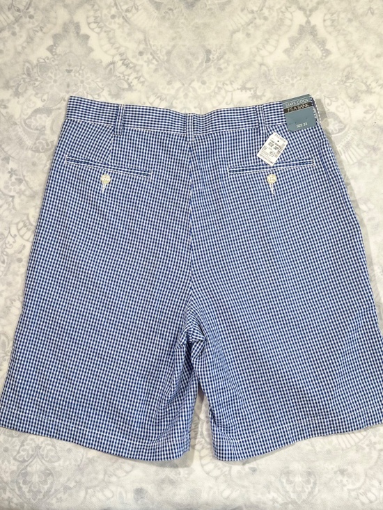 Jos. A. Bank Other - Jos. A. Bank Mens Shorts 33 Stays Cool Pleated Gingham Seersucker Blue Check NWT